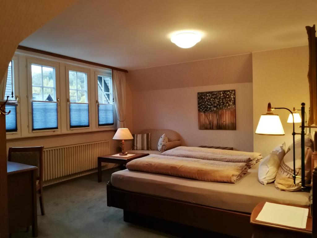 Postel nebo postele na pokoji v ubytování Schieferhof