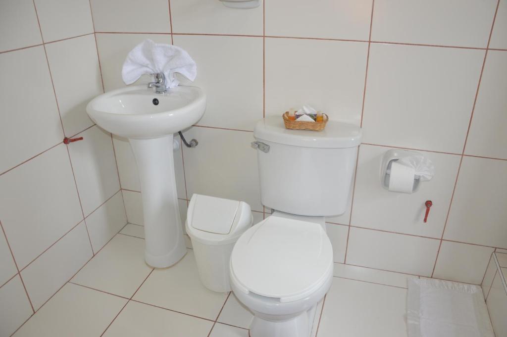 Koupelna v ubytování Hostal Wasichay