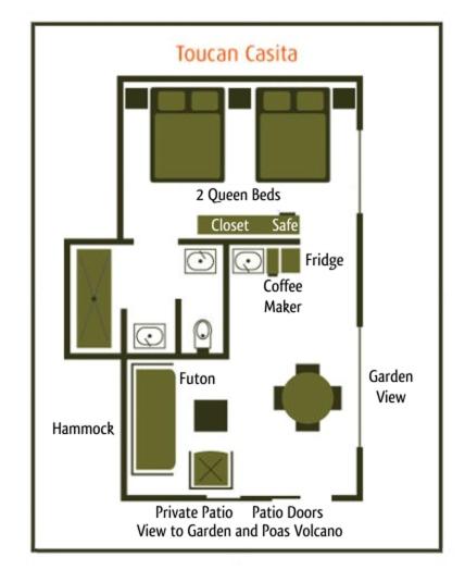 Půdorys ubytování Pura Vida Hotel