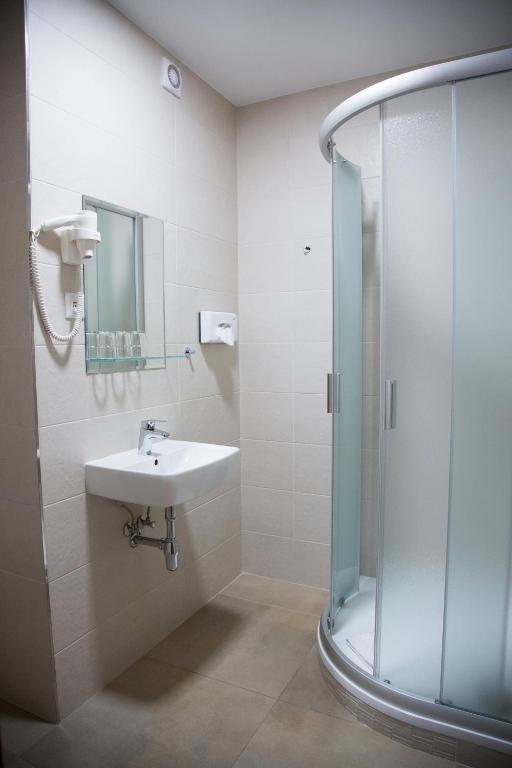 Koupelna v ubytování Motel Skalka