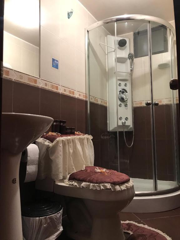 Koupelna v ubytování Hotel Los Ilinizas