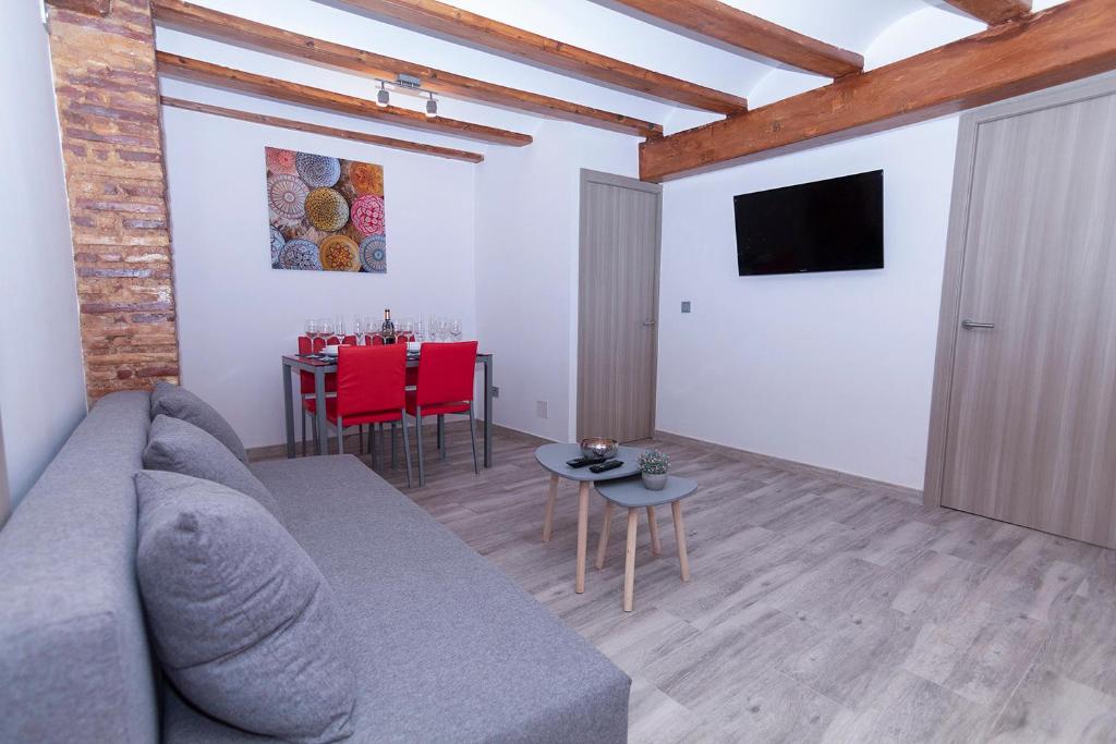 Televízia a/alebo spoločenská miestnosť v ubytovaní apartamento las torres-botanico con 2 habitaciones