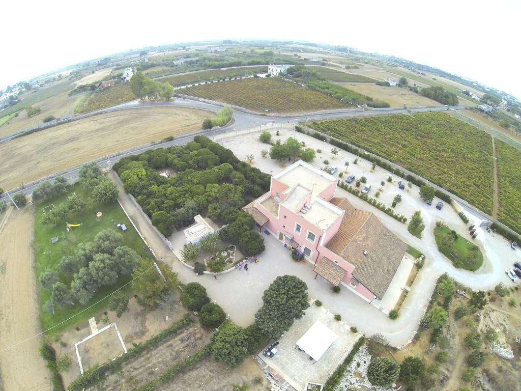 Letecký snímek ubytování Agriturismo Arangèa