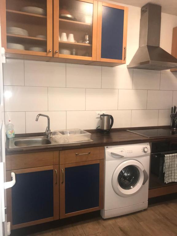 Kuchyň nebo kuchyňský kout v ubytování Holidayapartment Rüsselsheim