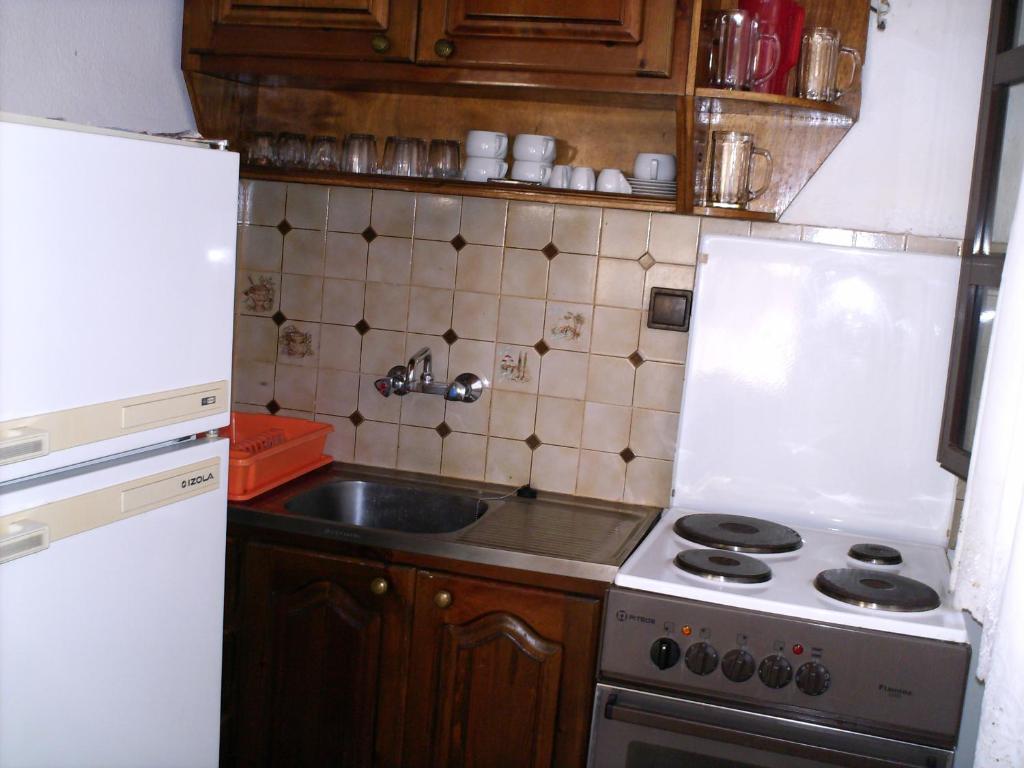 Kuchyň nebo kuchyňský kout v ubytování Bio House