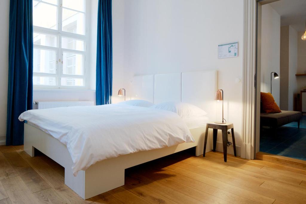 Postel nebo postele na pokoji v ubytování Hotel Fregehaus