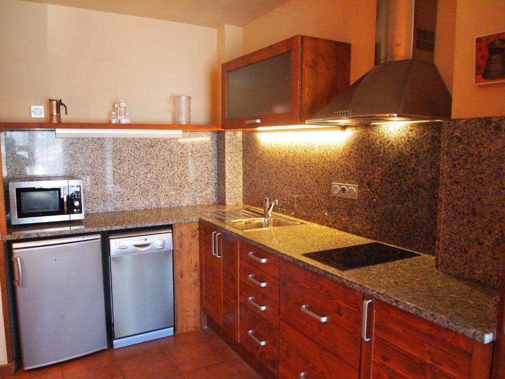 Kuchyň nebo kuchyňský kout v ubytování Aparthotel Bellver