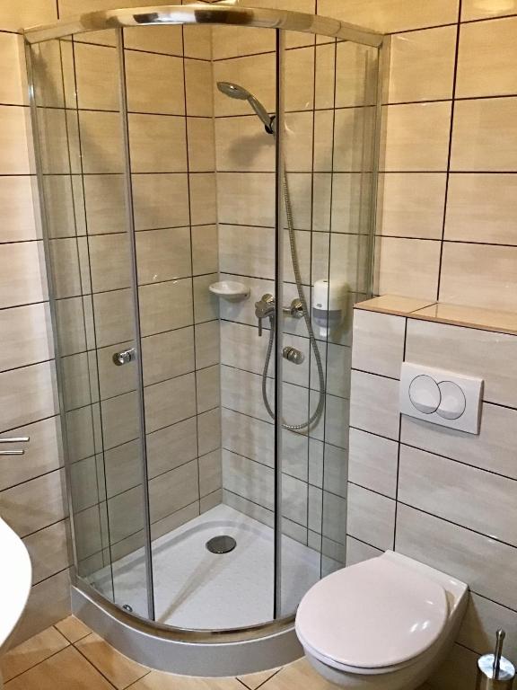 Koupelna v ubytování Hotel Kentaur