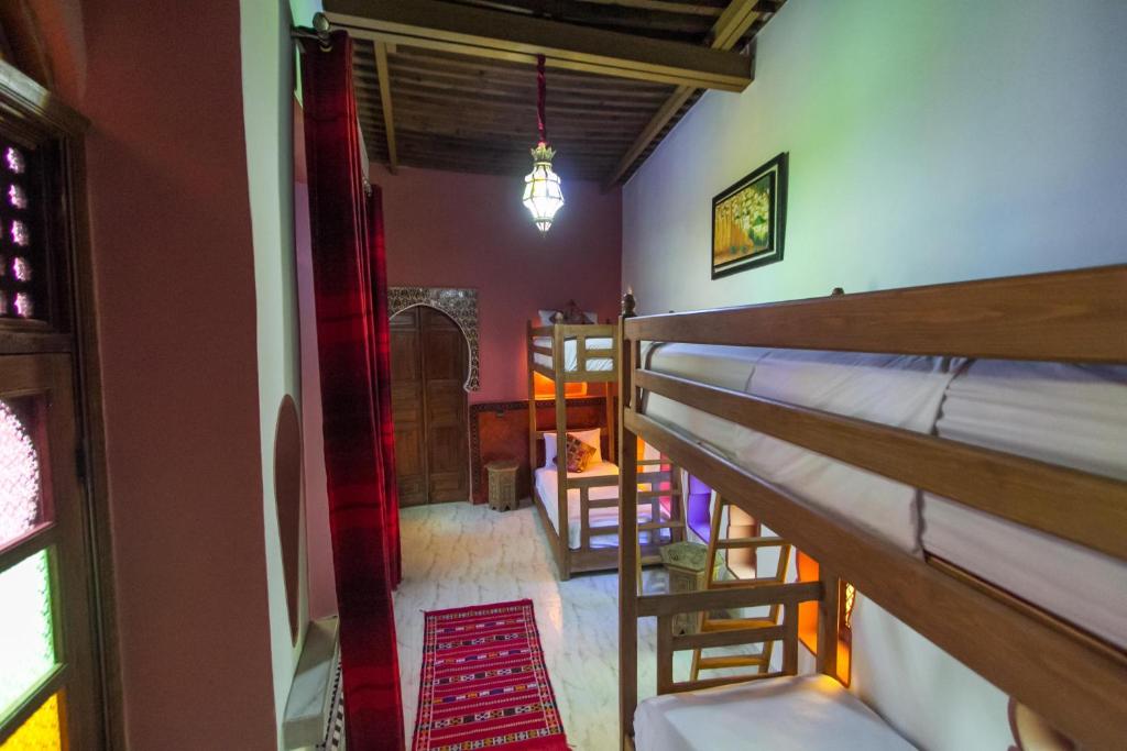 Riad Dar Mansoura 객실 이층 침대