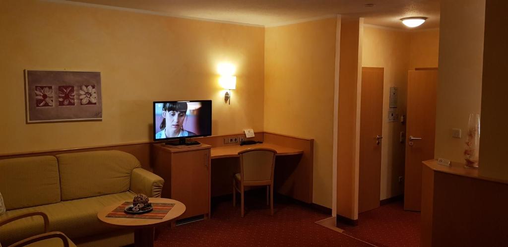 TV a/nebo společenská místnost v ubytování Hotel-Restaurant Fröhlich