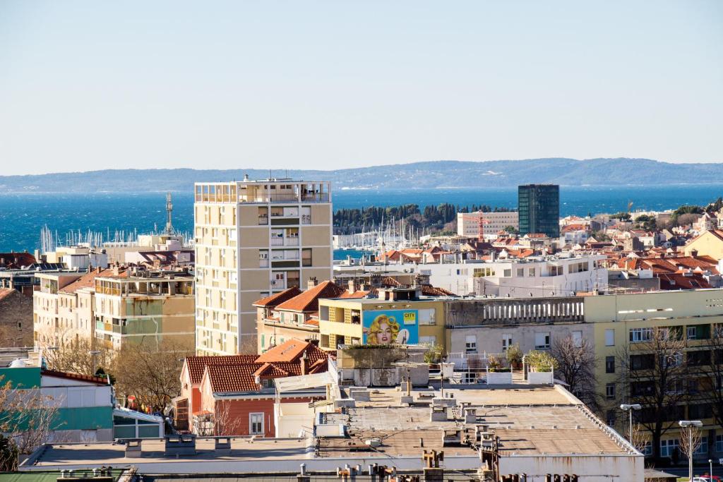 Výhľad na mesto Split alebo výhľad na mesto priamo z apartmánu