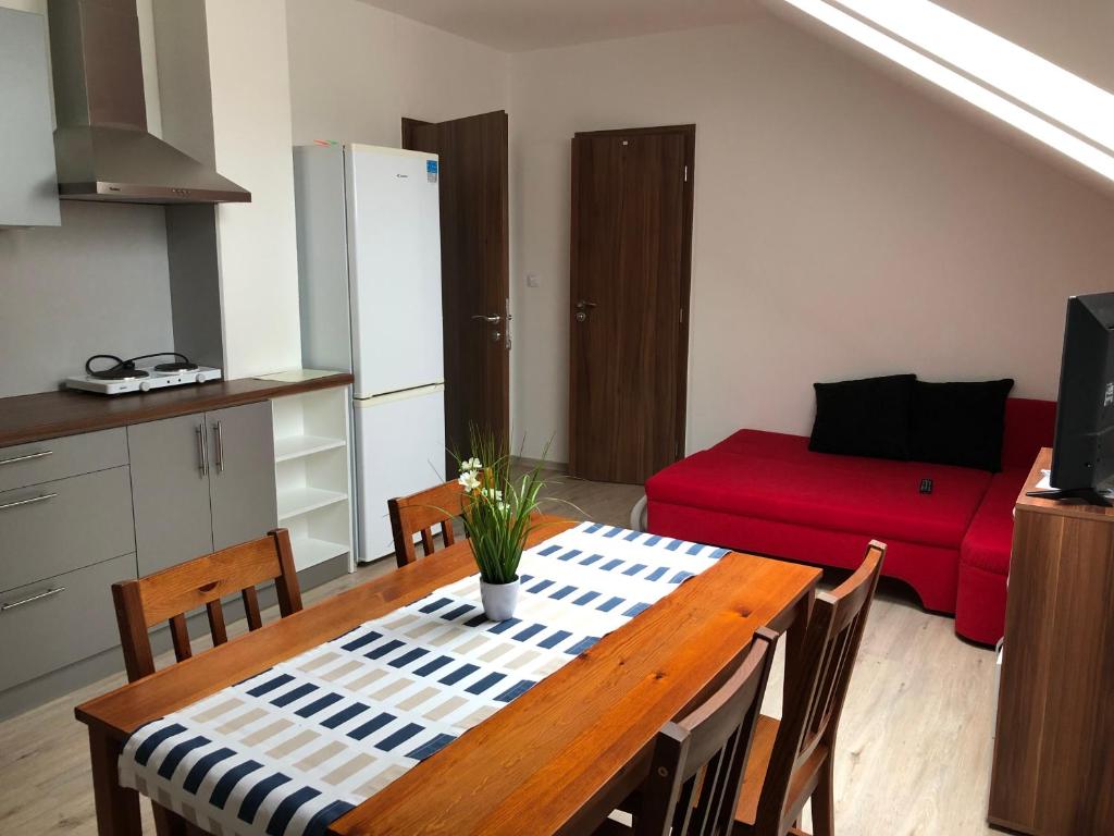 Kuchyň nebo kuchyňský kout v ubytování Alegria Natur Apartments