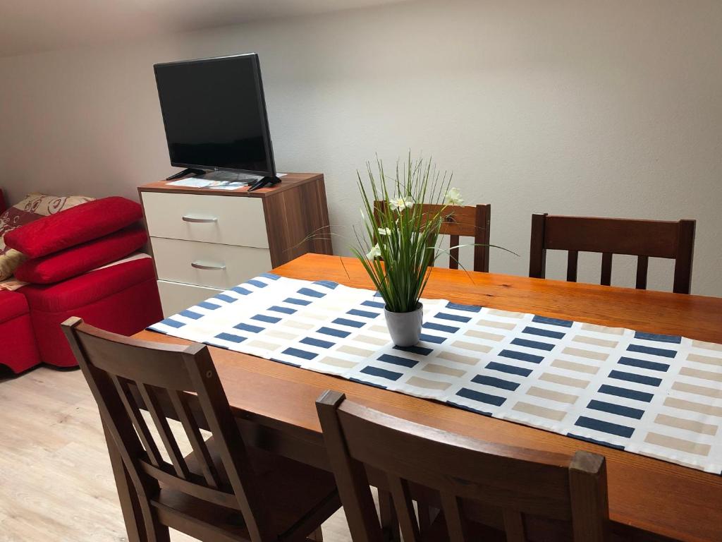 TV a/nebo společenská místnost v ubytování Alegria Natur Apartments