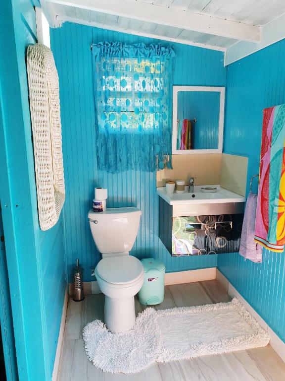 Koupelna v ubytování Seawind Cottage- Traditional St.Lucian Style