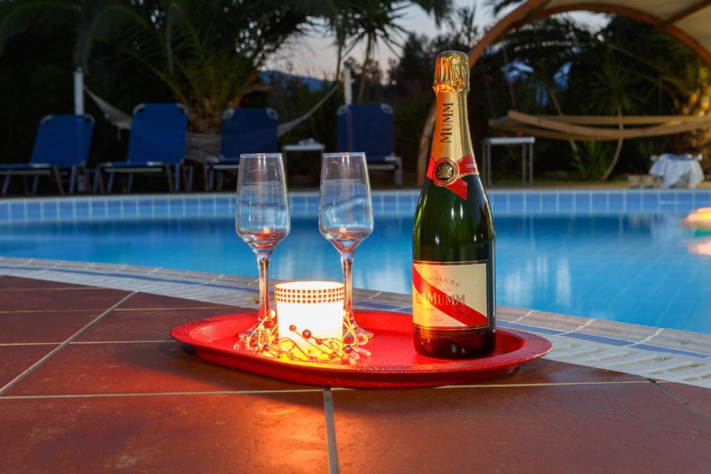 Bazén v ubytování Glyfada Villas nebo v jeho okolí