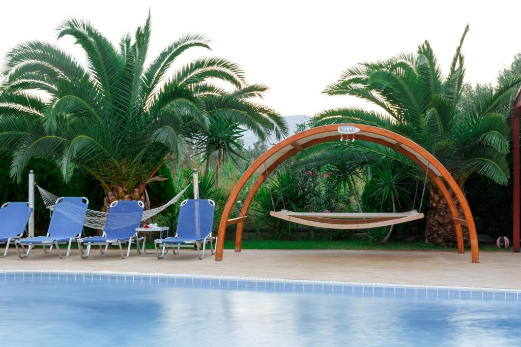 Bazén v ubytování Glyfada Villas nebo v jeho okolí