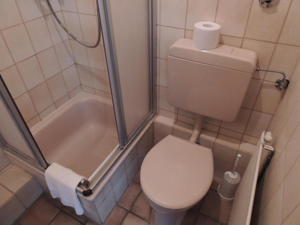 Koupelna v ubytování Hotel Am Flughafen