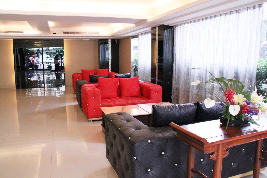 Posezení v ubytování 貴都飯店-Crystal Hotel Taipei