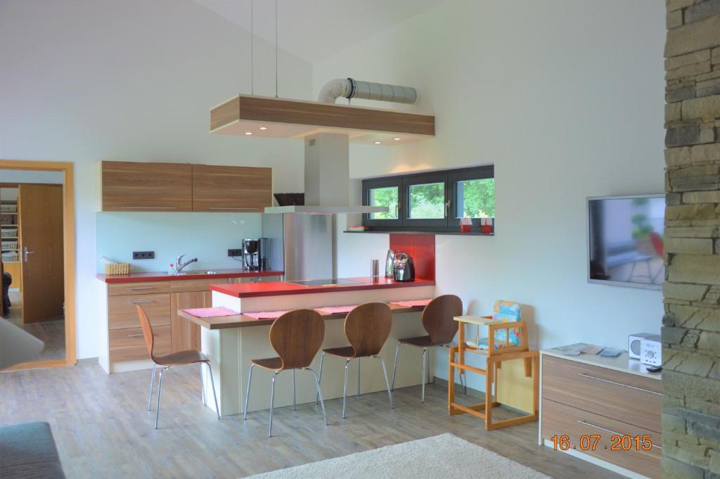Kuchyň nebo kuchyňský kout v ubytování Sailhouse Edersee