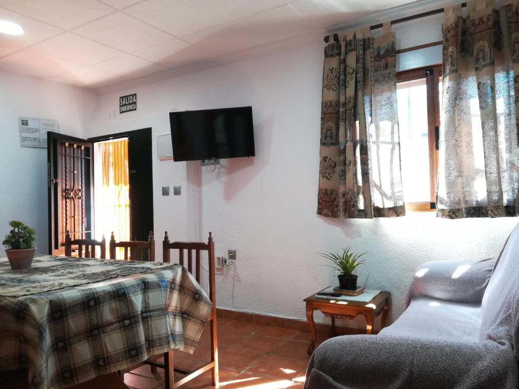 TV a/nebo společenská místnost v ubytování Cueva Tradicional El capricho