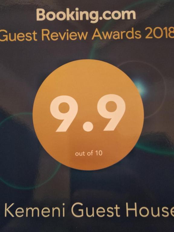 Certifikát, hodnocení, plakát nebo jiný dokument vystavený v ubytování Kemeni Garden