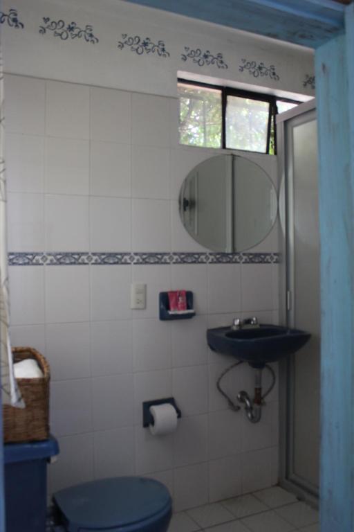 Koupelna v ubytování Hotel Posada Chamacuero