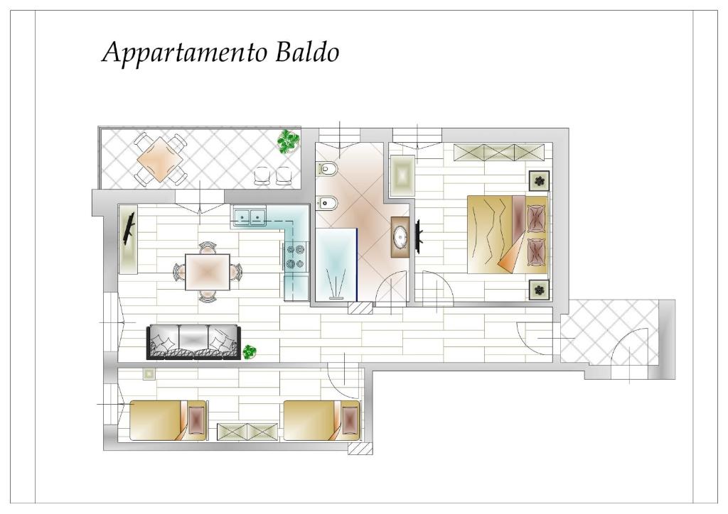 Půdorys ubytování Casa Miramonti