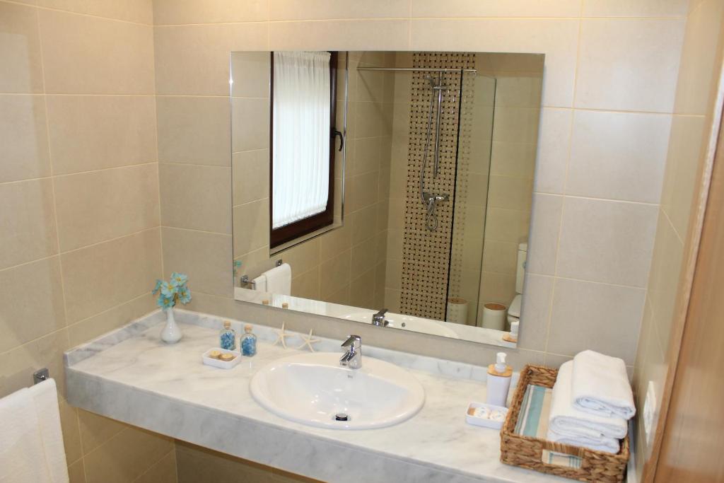 Koupelna v ubytování Apartamentos As Lagoas