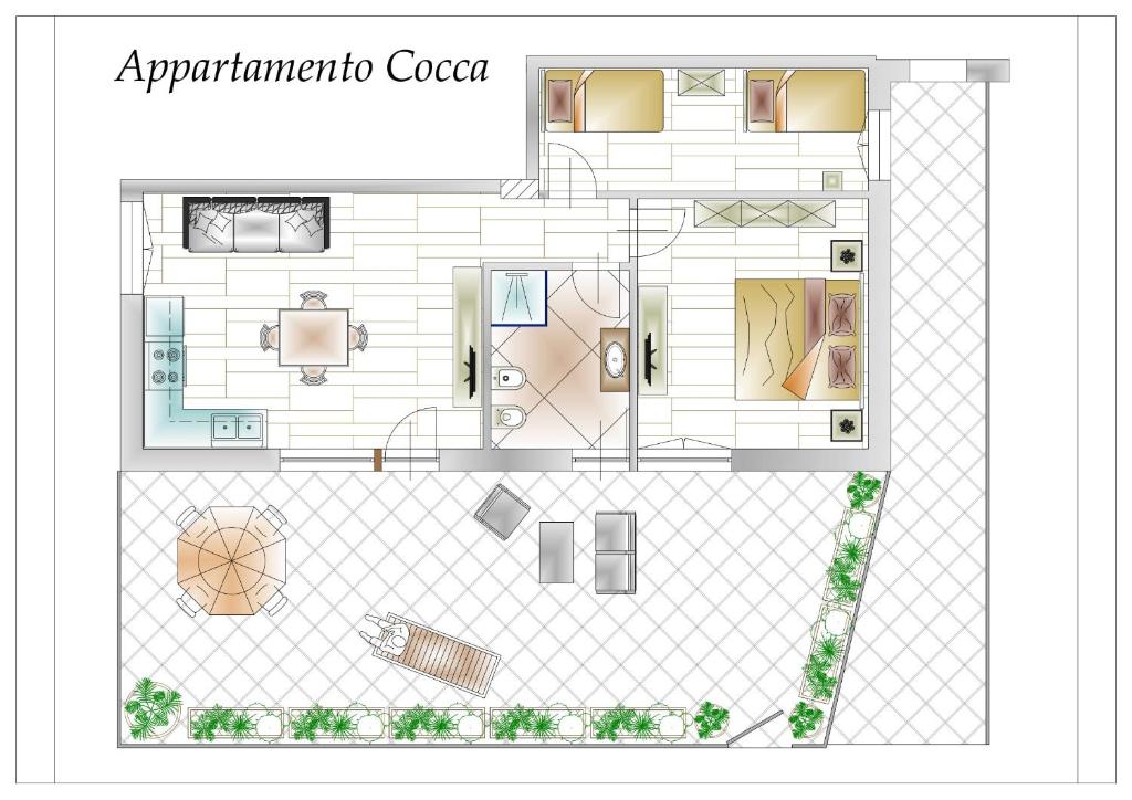 Půdorys ubytování Casa Miramonti