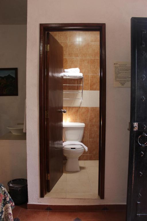 Koupelna v ubytování Hotel Posada Chamacuero