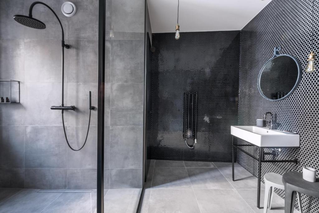 Koupelna v ubytování Apartmánový dům U Tomana