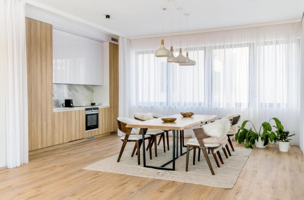 Kuchyň nebo kuchyňský kout v ubytování Apartmánový dům U Tomana
