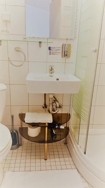 Koupelna v ubytování Hotel Hotwagner