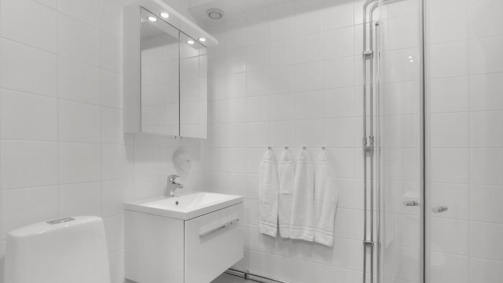 Koupelna v ubytování Strand Hotell Borgholm