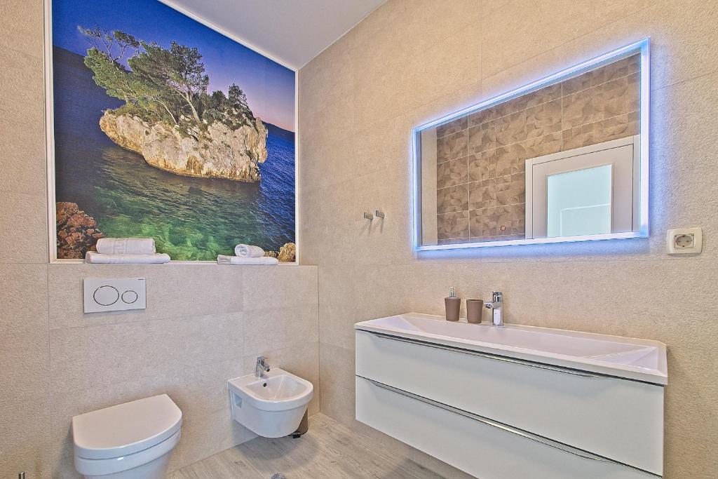 Koupelna v ubytování Villa Ulika Makarska
