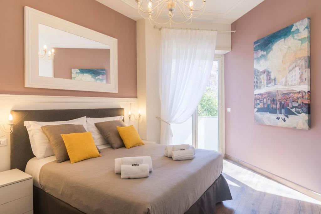 Trastevere Gallery Suites房間的床