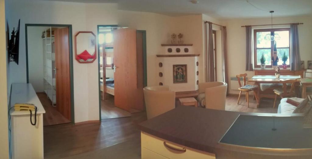 Kuchyň nebo kuchyňský kout v ubytování Apartments Susanne und Jasmin - Haus Sonnleitn