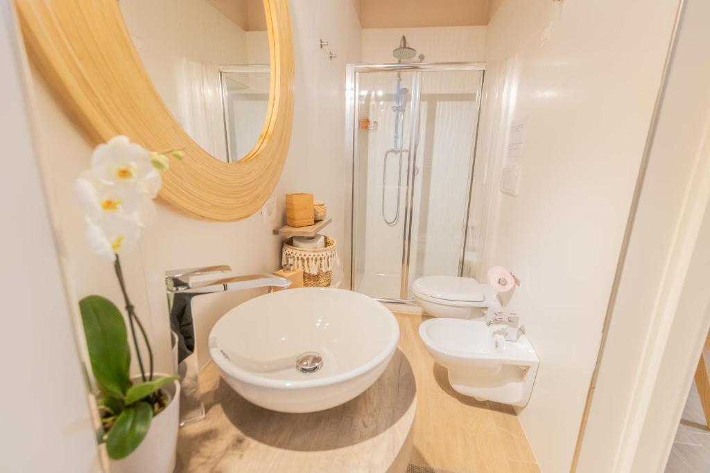 Koupelna v ubytování Casa Romito
