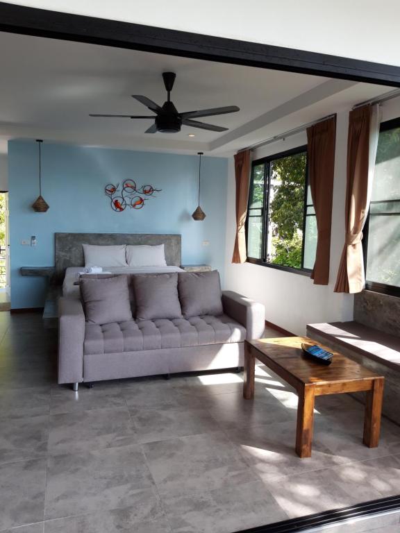 Posezení v ubytování Padel Phangan Suite