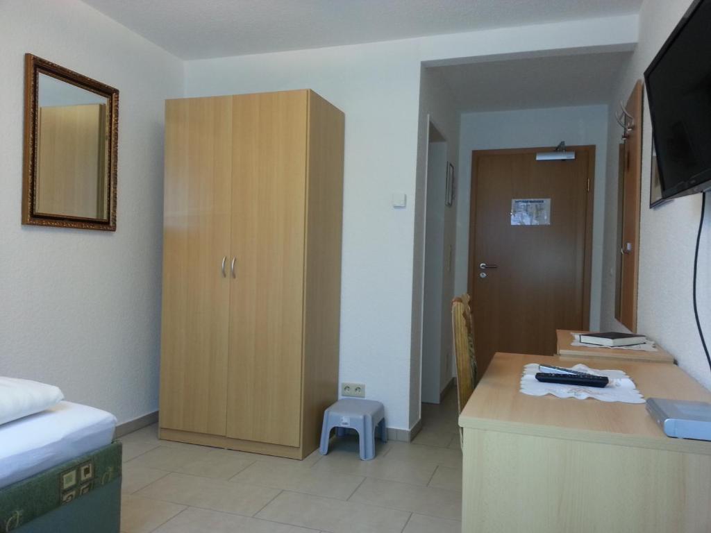 TV a/nebo společenská místnost v ubytování Hotel Am Kamin