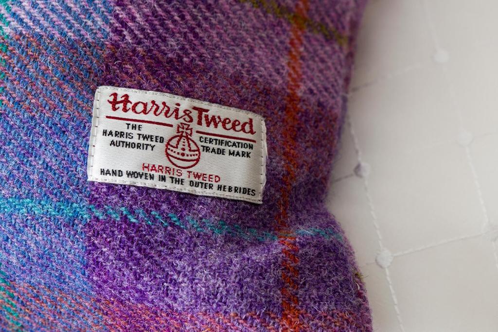 a close up of a sock with a tag on it at Ceol na Mara Guest House in Tarbert
