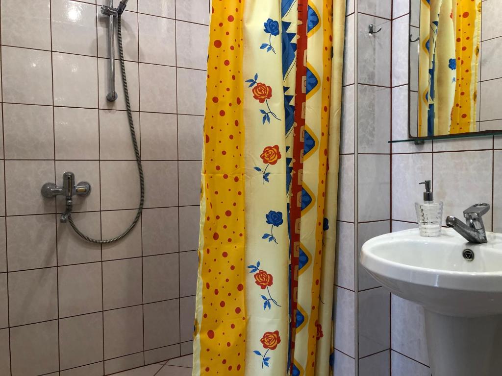 Koupelna v ubytování Apartamentai Viktorija