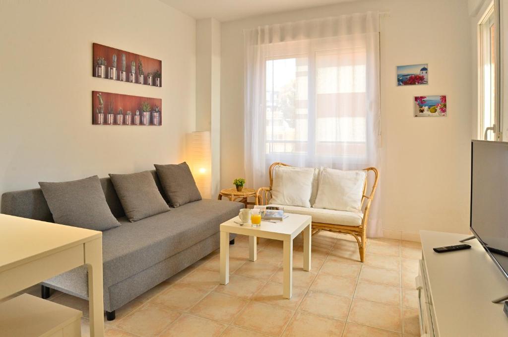 A seating area at MyFlats La Palma