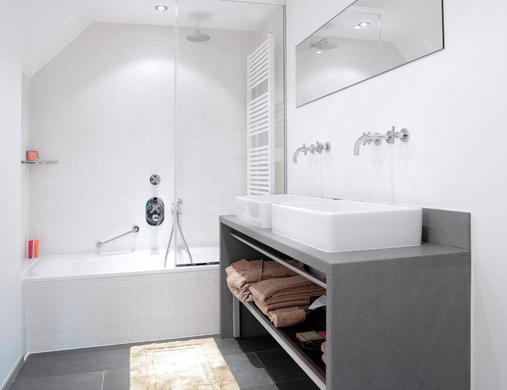 Koupelna v ubytování Hotel Alzinn