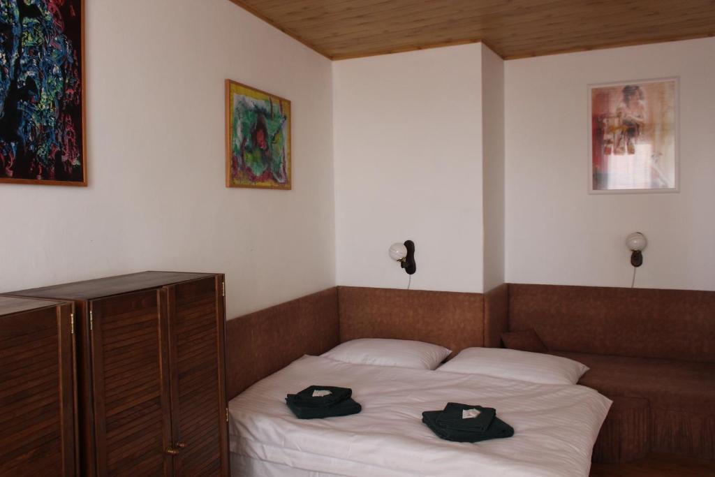 Postel nebo postele na pokoji v ubytování Hotel Černý kůň