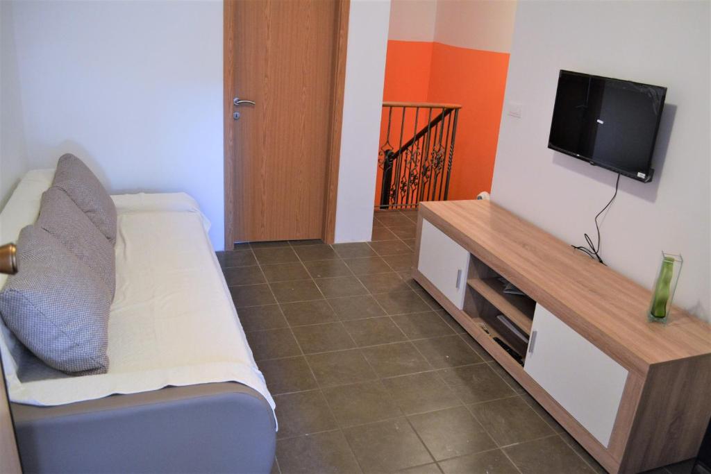 TV a/nebo společenská místnost v ubytování Apartment Daniela