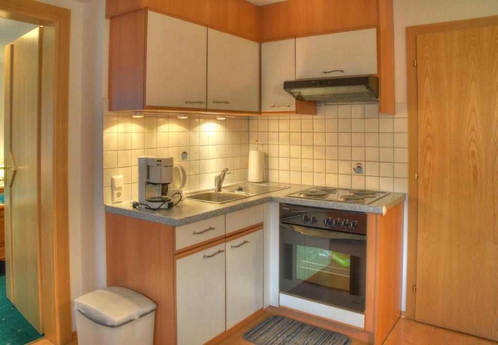 Kuchyň nebo kuchyňský kout v ubytování Gästehaus Resi