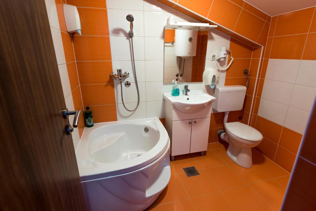Koupelna v ubytování Hotel Oasis