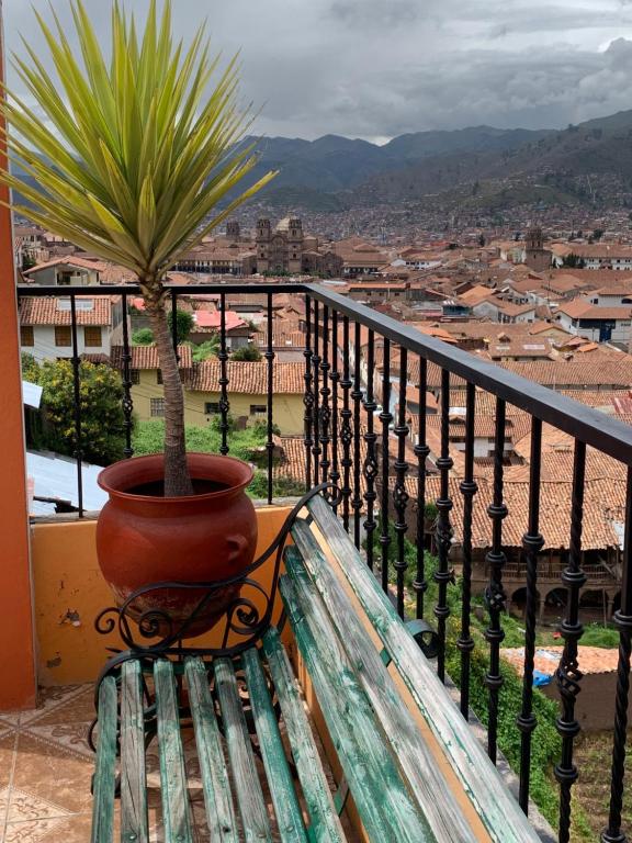 Uma vista geral da montanha ou uma vista da montanha a partir do hotel