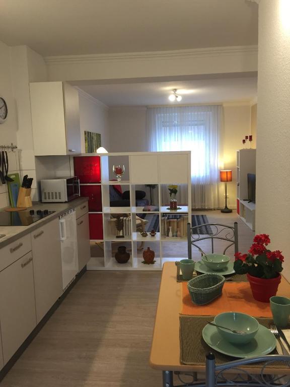 Kuchyň nebo kuchyňský kout v ubytování Ferienwohnungen Lennetal